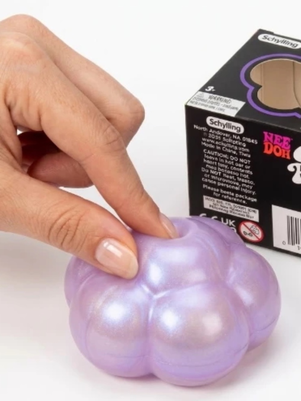 NeeDoh Cloud Pleaser Squishy Toy NIB Rare Viral Purple Fidget Schylling NEW - Picture 3 of 3